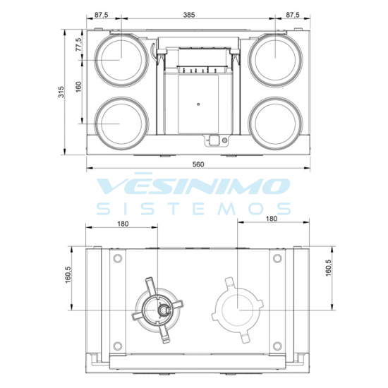 Plokštelinis Brink Ease 200 rekuperatorius